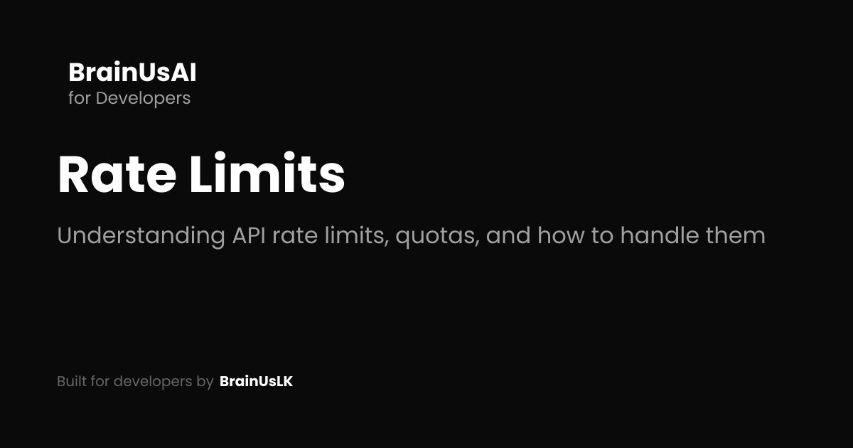 Rate Limits | BrainUsAI Dev